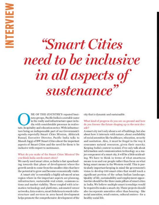 Smart Cities need to be inclusive in all aspects of sustenance